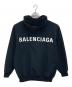 BALENCIAGA (バレンシアガ) バックロゴプリントフーディ ブラック サイズ:S：25000円