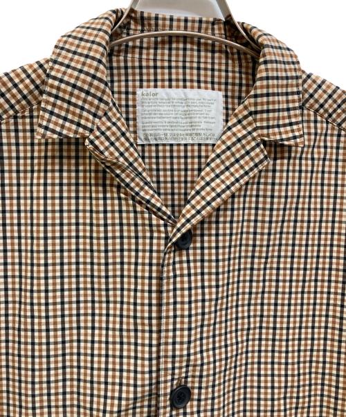 KOLOR（カラー）KOLOR (カラー) ギンガムチェックオーバーシャツ ベージュ サイズ:2の古着・服飾アイテム