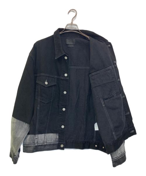 YOKE（ヨーク）YOKE (ヨーク) LaserProcessed Denim Trucker ブラック サイズ:3の古着・服飾アイテム