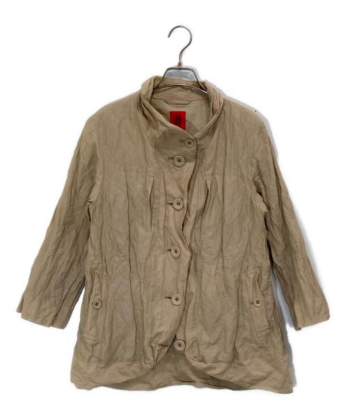 HaaT（ハート）HaaT (ハート) ランダムプリーツジャケット ベージュ サイズ:2の古着・服飾アイテム