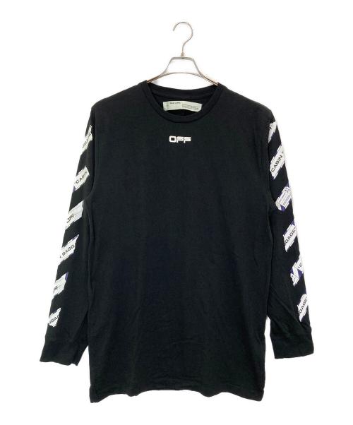 OFFWHITE（オフホワイト）OFFWHITE (オフホワイト) Airport Tape L/S Tee ブラック サイズ:XXLの古着・服飾アイテム