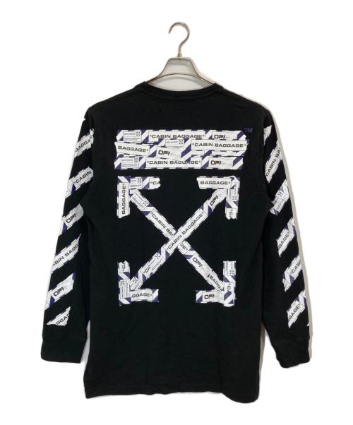 OFFWHITE（オフホワイト）OFFWHITE (オフホワイト) Airport Tape L/S Tee ブラック サイズ:XXLの古着・服飾アイテム