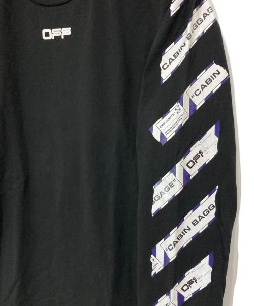 OFFWHITE（オフホワイト）OFFWHITE (オフホワイト) Airport Tape L/S Tee ブラック サイズ:XXLの古着・服飾アイテム