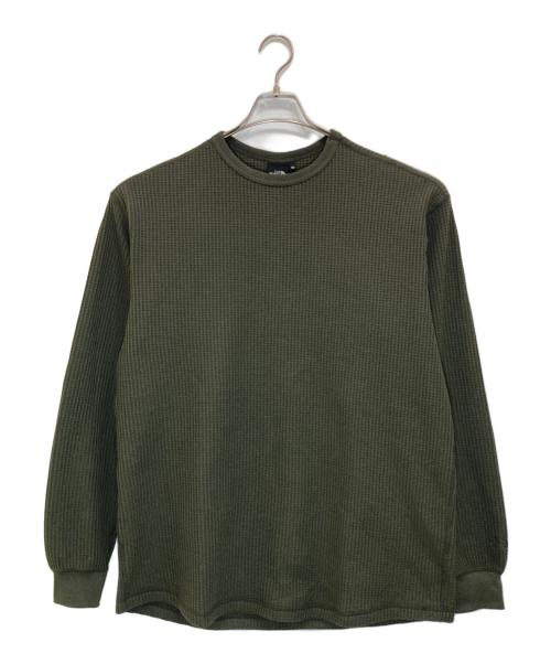 THE NORTH FACE（ザ ノース フェイス）THE NORTH FACE (ザ ノース フェイス) Long-Sleeve Warm Waffle Crew オリーブ サイズ:XLの古着・服飾アイテム