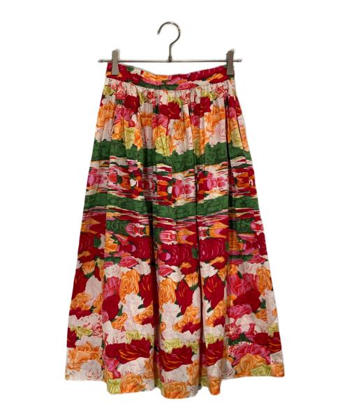 KENZO（ケンゾー）KENZO (ケンゾー) 花柄スカート レッド サイズ:Mの古着・服飾アイテム