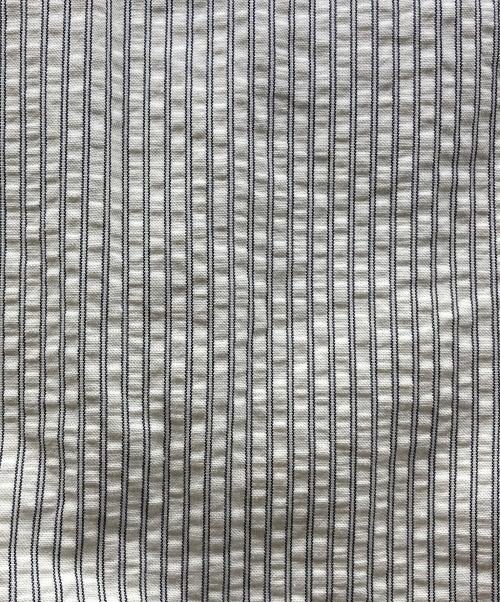 BEARDSLEY（ビアズリー）BEARDSLEY (ビアズリー) ストライプギャザーワンピース アイボリー×ネイビー サイズ:2の古着・服飾アイテム