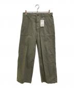 FRAMeWORKフレームワーク）の古着「ムラバックサテンベイカーパンツ」｜オリーブ