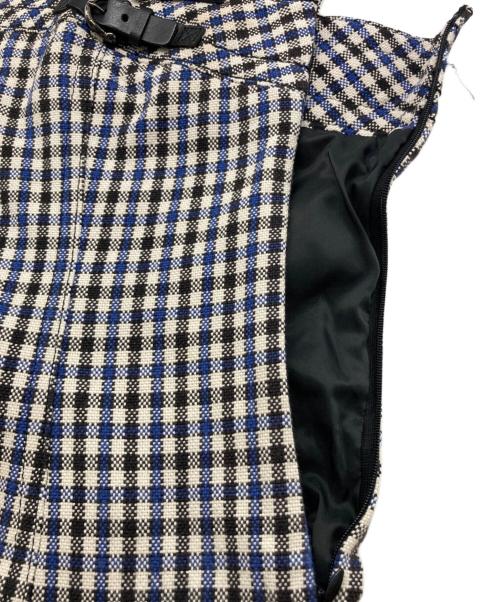 BURBERRY BLUE LABEL（バーバリー ブルー レーベル）BURBERRY BLUE LABEL (バーバリーロンドンブルーレーベル) グレンチェックノースリーブワンピース ブルー×ホワイト サイズ:38の古着・服飾アイテム