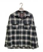 TOWN CRAFTタウンクラフト）の古着「50S W-FLAP LOOP COLLAR SHIRTS」｜グレー