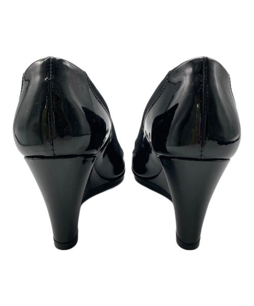 Salvatore Ferragamo（サルヴァトーレ フェラガモ）Salvatore Ferragamo (サルヴァトーレ フェラガモ) NAVIGLIウェッジソールパンプス ブラック サイズ:5の古着・服飾アイテム