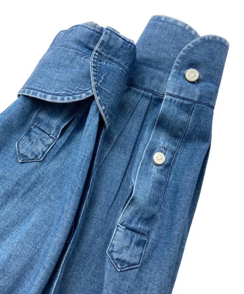 LUIGI BORRELLI（ルイジボレッリ）LUIGI BORRELLI (ルイジボレッリ) コットンダンガリーホリゾンタルカラーカジュアルシャツ インディゴ サイズ: 15 1/2-400の古着・服飾アイテム