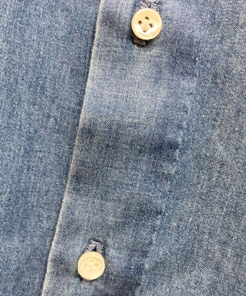 LUIGI BORRELLI（ルイジボレッリ）LUIGI BORRELLI (ルイジボレッリ) コットンダンガリーホリゾンタルカラーカジュアルシャツ インディゴ サイズ: 15 1/2-400の古着・服飾アイテム