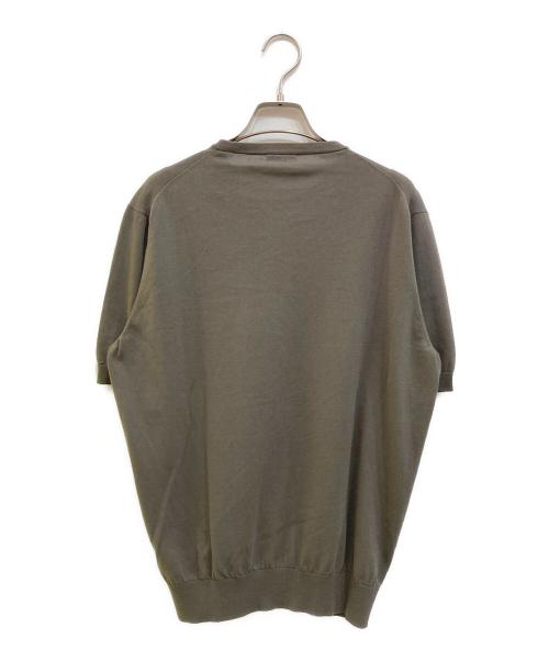 RING JACKET Napoli（リングジャケット ナポリ）RING JACKET Napoli (リングジャケット ナポリ) ハイゲージコットンS/Sニット ブラウン サイズ:3の古着・服飾アイテム