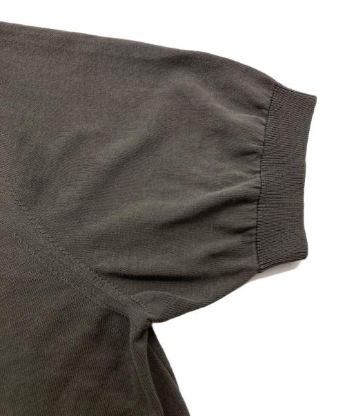 RING JACKET Napoli（リングジャケット ナポリ）RING JACKET Napoli (リングジャケット ナポリ) ハイゲージコットンS/Sニット ブラウン サイズ:3の古着・服飾アイテム