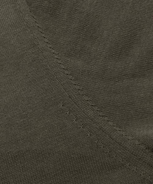 RING JACKET Napoli（リングジャケット ナポリ）RING JACKET Napoli (リングジャケット ナポリ) ハイゲージコットンS/Sニット ブラウン サイズ:3の古着・服飾アイテム