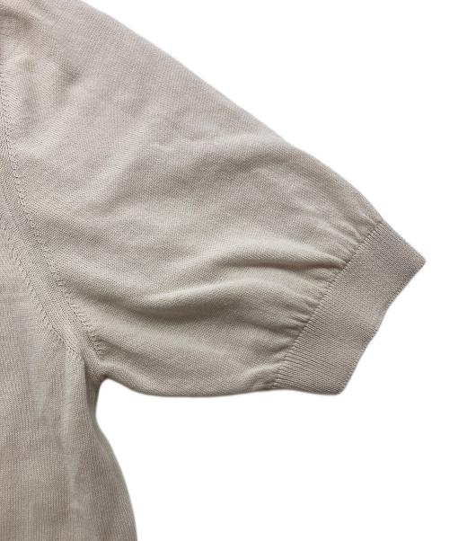 RING JACKET Napoli（リングジャケット ナポリ）RING JACKET Napoli (リングジャケット ナポリ) ハイゲージコットンS/Sニット アイボリー サイズ:3の古着・服飾アイテム