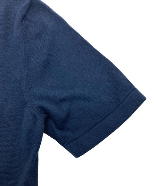 GRAN SASSO（グランサッソ）GRAN SASSO (グランサッソ) 12ゲージソフトコットンS/Sクルーネックニット ネイビー サイズ:46の古着・服飾アイテム