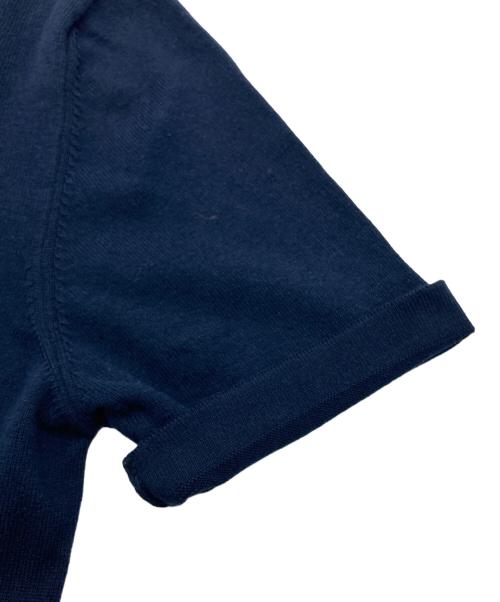 GRAN SASSO（グランサッソ）GRAN SASSO (グランサッソ) 12ゲージソフトコットンS/Sクルーネックニット ネイビー サイズ:46の古着・服飾アイテム