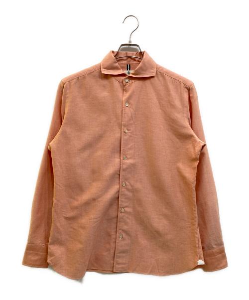 LUIGI BORRELLI（ルイジボレッリ）LUIGI BORRELLI (ルイジボレッリ) コットンオックスイタリアンカラーシャツ オレンジ サイズ:Lの古着・服飾アイテム