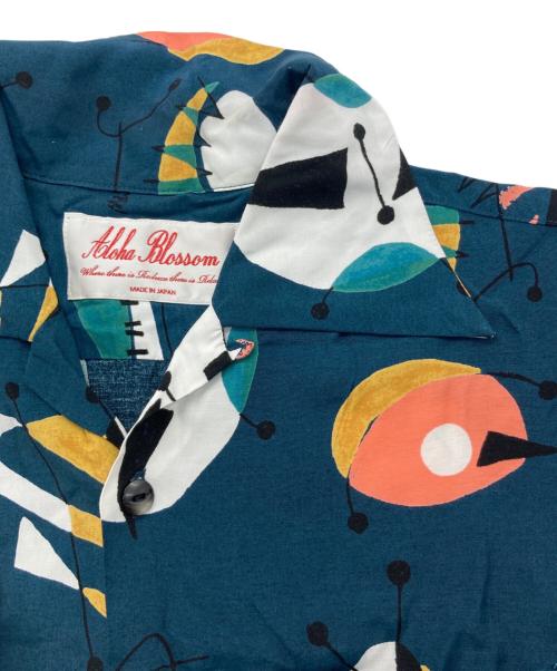 Aloha Blossom（アロハブロッサム）Aloha Blossom (アロハブロッサム) ATOMIC NAVY オープンカラーシャツ ネイビー サイズ:40の古着・服飾アイテム