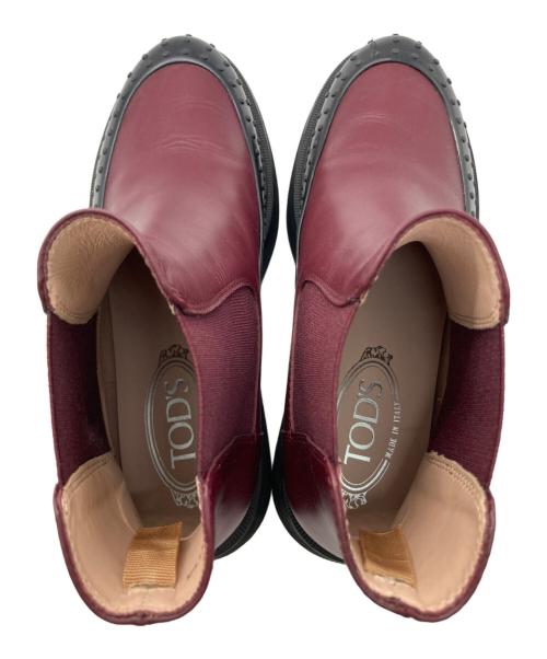 TOD'S（トッズ）TOD'S (トッズ) サイドゴアブーツ ボルドー サイズ:37の古着・服飾アイテム