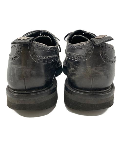 W.H（ダブルエイチ）W.H (ダブルエイチ) nano・universe (ナノ・ユニバース) セミブローグシューズ ブラック サイズ: 7.5の古着・服飾アイテム