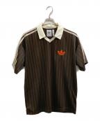 adidasアディダス）の古着「U FOOTBALL JERSEY TEE」｜ブラウン