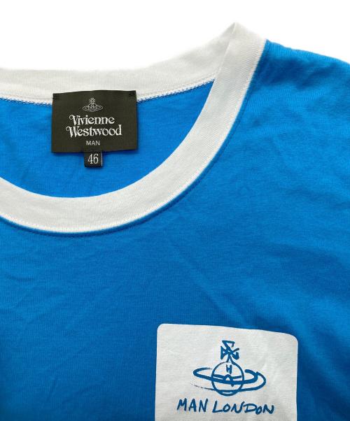 Vivienne Westwood（ヴィヴィアンウエストウッド）Vivienne Westwood (ヴィヴィアンウエストウッド) オーヴプリントTシャツ ブルー サイズ:46の古着・服飾アイテム