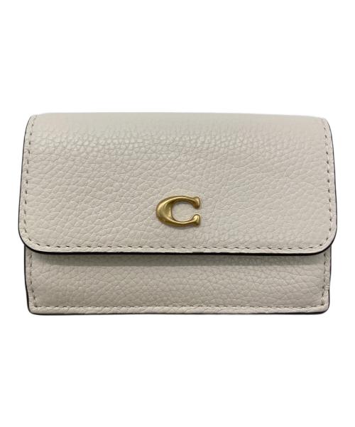COACH（コーチ）COACH (コーチ) 三つ折り財布 MN TRI WLLT アイボリーの古着・服飾アイテム