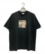 A BATHING APEア ベイシング エイプ）の古着「BAPE CHECK BOX TEE」｜ブラック