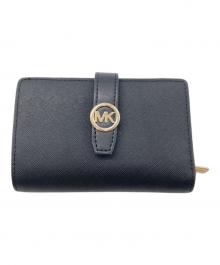 MICHAEL KORS（マイケル・コース）の古着「GREENWICH ジップアラウンド タブ ウォレット」｜ブラック