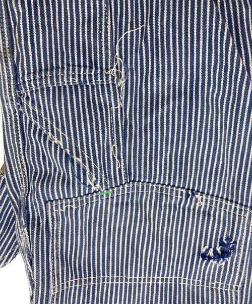 RUGGED（ラギッド）RUGGED (ラギッド) 60s?70sオーバーオール ホワイト×ネイビー サイズ:-の古着・服飾アイテム