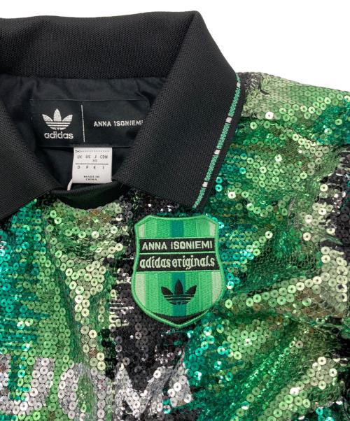 adidas（アディダス）adidas (アディダス) ANNA ISONIEMI スパンコール ドレス グリーン サイズ:XSの古着・服飾アイテム