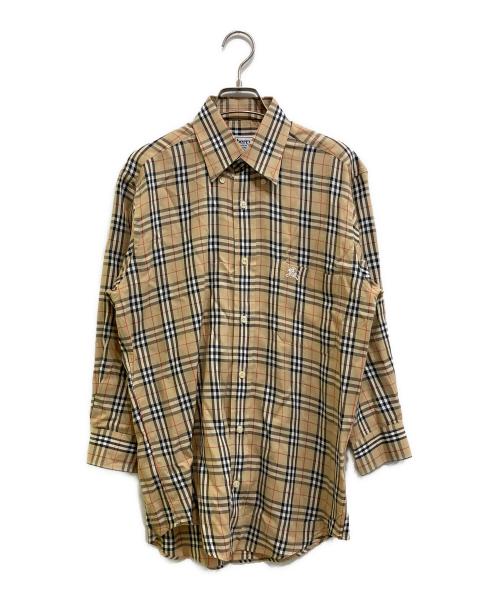 Burberry's（バーバリーズ）Burberry's (バーバリーズ) 7分袖ノバチェックシャツ ベージュ サイズ:Ｓの古着・服飾アイテム