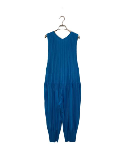 PLEATS PLEASE（プリーツプリーズ）PLEATS PLEASE (プリーツプリーズ) FLUFFY BASICS プリーツオールインワン ブルー サイズ:1の古着・服飾アイテム