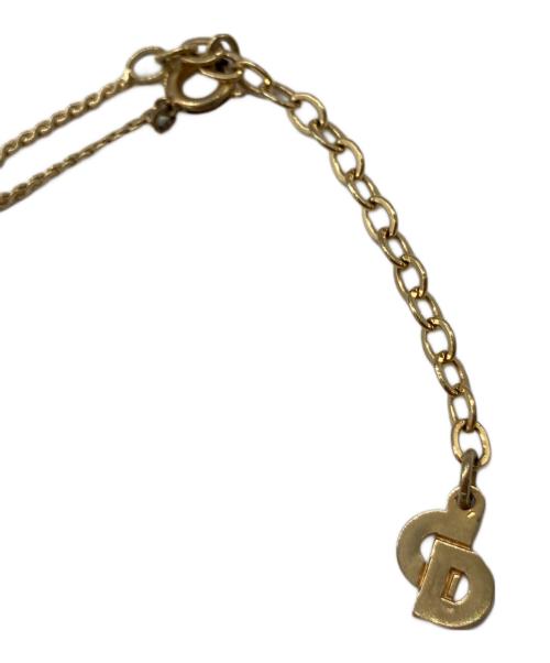 Christian Dior（クリスチャン ディオール）Christian Dior (クリスチャン ディオール) ラインストーンネックレス ゴールド×パープルの古着・服飾アイテム