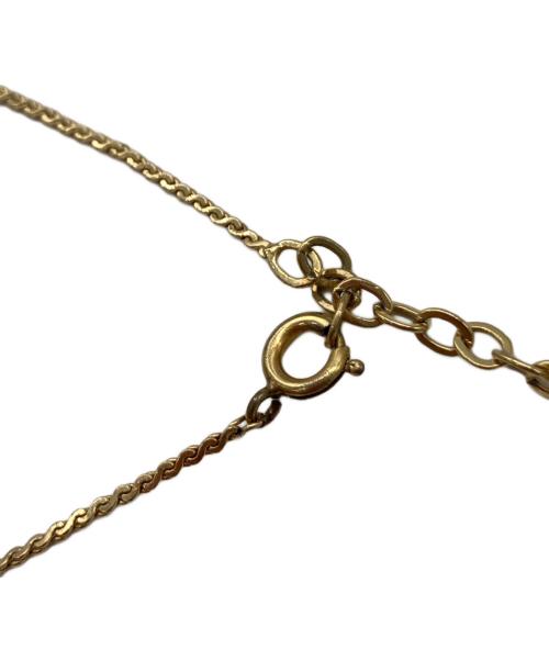 Christian Dior（クリスチャン ディオール）Christian Dior (クリスチャン ディオール) ラインストーンネックレス ゴールド×パープルの古着・服飾アイテム