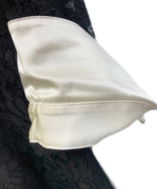 GRACE CONTINENTAL（（グレースコンチネンタル）GRACE CONTINENTAL (（グレースコンチネンタル) シルクカフス付レースワンピース ブラック サイズ:36の古着・服飾アイテム