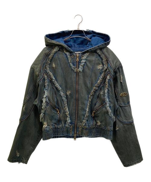 PERSONSOUL（パーソンソウル）PERSONSOUL (パーソンソウル) エイリアン ダーティー デニムコート インディゴ サイズ:Lの古着・服飾アイテム