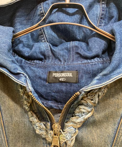 PERSONSOUL（パーソンソウル）PERSONSOUL (パーソンソウル) エイリアン ダーティー デニムコート インディゴ サイズ:Lの古着・服飾アイテム
