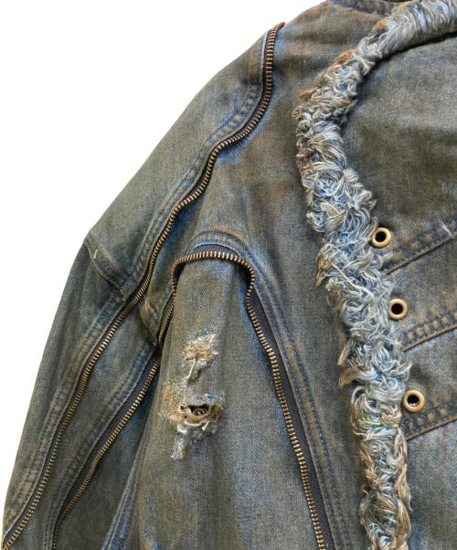 PERSONSOUL（パーソンソウル）PERSONSOUL (パーソンソウル) エイリアン ダーティー デニムコート インディゴ サイズ:Lの古着・服飾アイテム