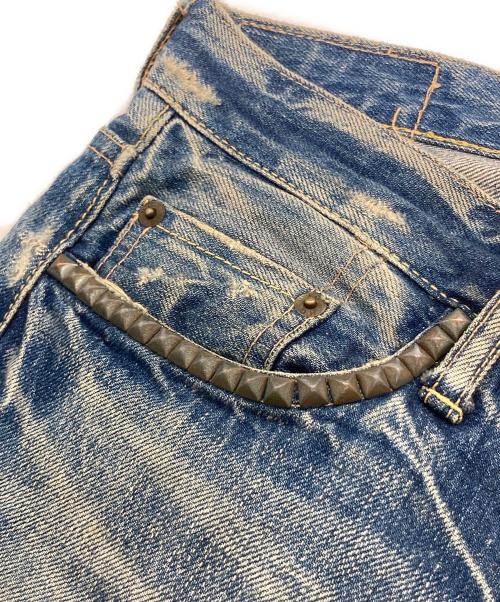 Hysteric Glamour（ヒステリックグラマー）Hysteric Glamour (ヒステリックグラマー) ダメージ加工フレアデニムパンツ インディゴ サイズ:SIZE 28の古着・服飾アイテム