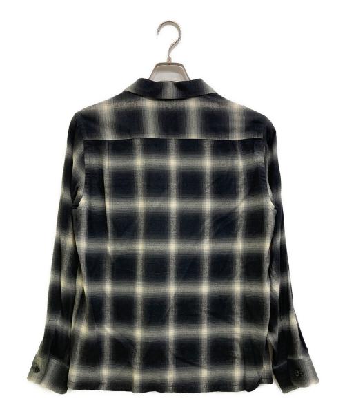TOWN CRAFT（タウンクラフト）TOWN CRAFT (タウンクラフト) 60's復刻オンブレチェックオープンカラーシャツ ブラック サイズ:Mの古着・服飾アイテム