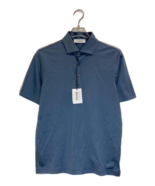 GRAN SASSO（グランサッソ）GRAN SASSO (グランサッソ) マーセライズ コットン シルケット加工ポロシャツ ブルー サイズ:46の古着・服飾アイテム