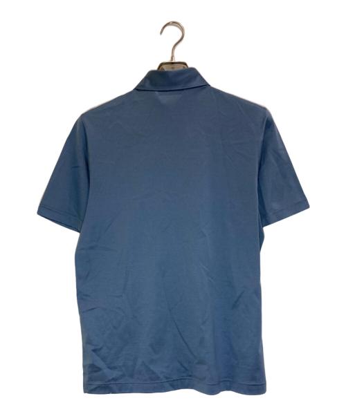 GRAN SASSO（グランサッソ）GRAN SASSO (グランサッソ) マーセライズ コットン シルケット加工ポロシャツ ブルー サイズ:46の古着・服飾アイテム