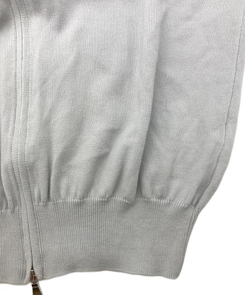 GRAN SASSO（グランサッソ）GRAN SASSO (グランサッソ) 12ゲージソフトコットンスタンドカラーニットブルゾン グレー サイズ:46の古着・服飾アイテム