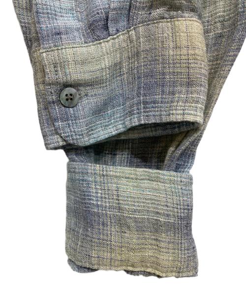 RHC Ron Herman（アールエイチシー ロンハーマン）RHC Ron Herman (アールエイチシー ロンハーマン) リネンオンブレチェックシャツ ブルー サイズ:Mの古着・服飾アイテム