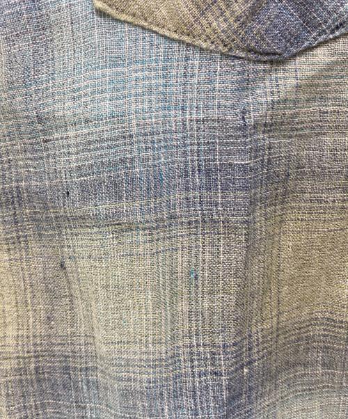 RHC Ron Herman（アールエイチシー ロンハーマン）RHC Ron Herman (アールエイチシー ロンハーマン) リネンオンブレチェックシャツ ブルー サイズ:Mの古着・服飾アイテム