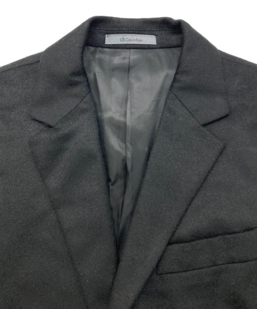 ck Calvin Klein（シーケーカルバンクライン）ck Calvin Klein (シーケーカルバンクライン) カシミヤチェスターコート ブラック サイズ:Mの古着・服飾アイテム