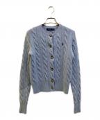 POLO RALPH LAURENポロ・ラルフローレン）の古着「カシミヤ混ケーブルニットカーディガン」｜ブルー